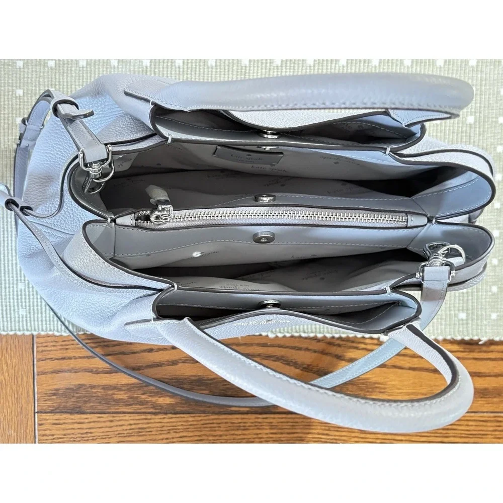NWOT Kate Spade New York Dumpling Satchel Purse Large Gray